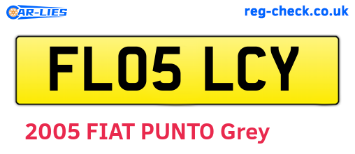 FL05LCY are the vehicle registration plates.