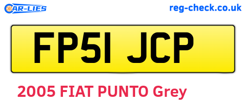 FP51JCP are the vehicle registration plates.