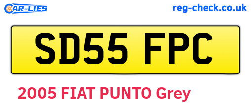 SD55FPC are the vehicle registration plates.