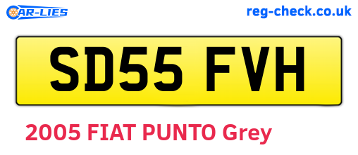 SD55FVH are the vehicle registration plates.