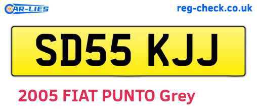 SD55KJJ are the vehicle registration plates.