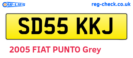 SD55KKJ are the vehicle registration plates.