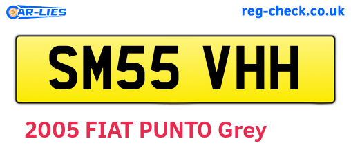 SM55VHH are the vehicle registration plates.