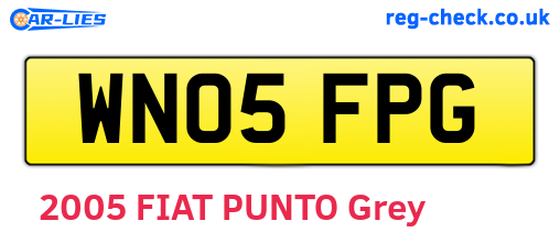 WN05FPG are the vehicle registration plates.