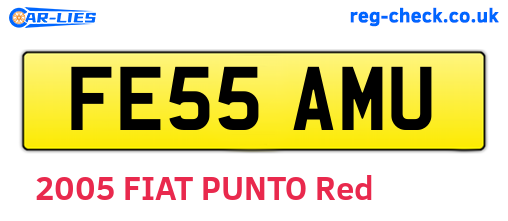 FE55AMU are the vehicle registration plates.