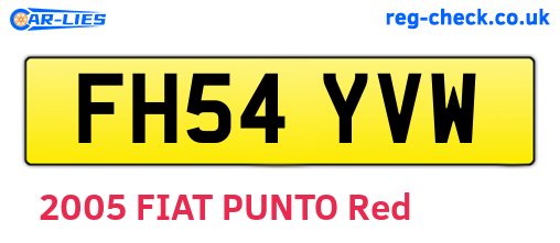 FH54YVW are the vehicle registration plates.