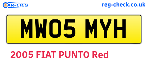 MW05MYH are the vehicle registration plates.