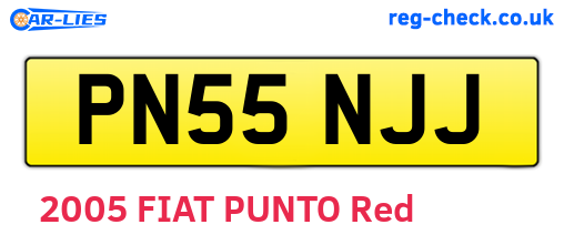 PN55NJJ are the vehicle registration plates.