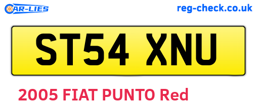 ST54XNU are the vehicle registration plates.
