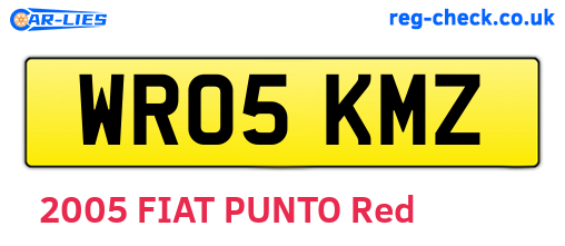 WR05KMZ are the vehicle registration plates.