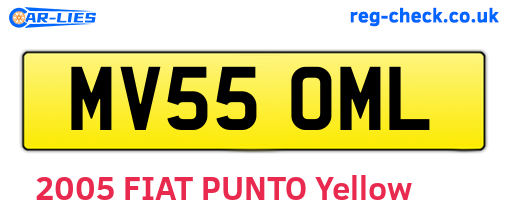 MV55OML are the vehicle registration plates.