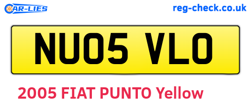 NU05VLO are the vehicle registration plates.