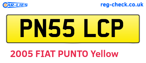 PN55LCP are the vehicle registration plates.