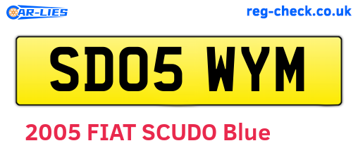 SD05WYM are the vehicle registration plates.