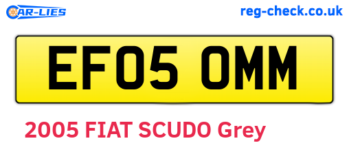 EF05OMM are the vehicle registration plates.