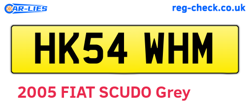 HK54WHM are the vehicle registration plates.