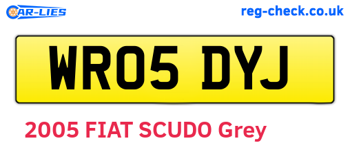 WR05DYJ are the vehicle registration plates.