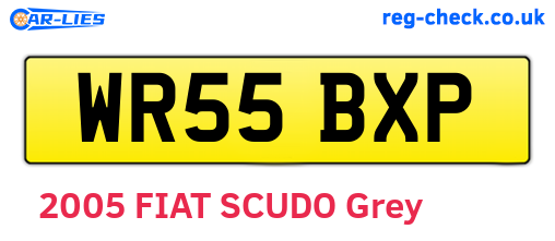 WR55BXP are the vehicle registration plates.