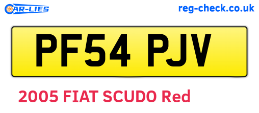 PF54PJV are the vehicle registration plates.