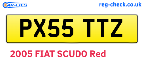 PX55TTZ are the vehicle registration plates.