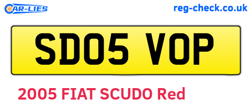 SD05VOP are the vehicle registration plates.