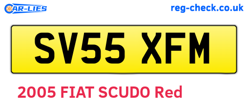 SV55XFM are the vehicle registration plates.