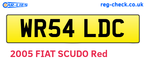 WR54LDC are the vehicle registration plates.