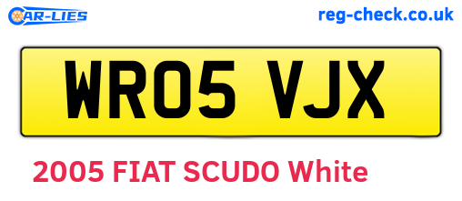 WR05VJX are the vehicle registration plates.