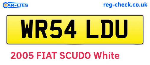WR54LDU are the vehicle registration plates.