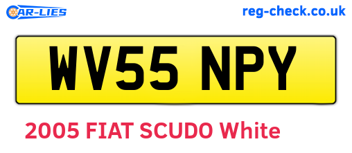 WV55NPY are the vehicle registration plates.