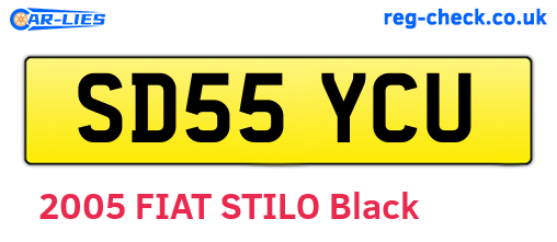 SD55YCU are the vehicle registration plates.