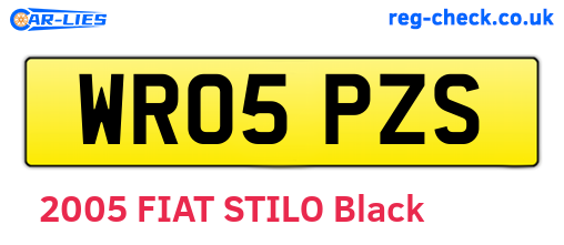 WR05PZS are the vehicle registration plates.