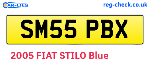 SM55PBX are the vehicle registration plates.