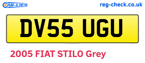 DV55UGU are the vehicle registration plates.
