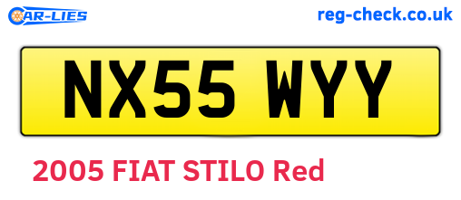 NX55WYY are the vehicle registration plates.