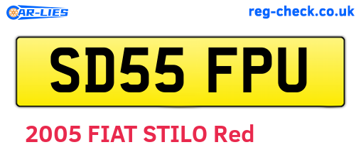 SD55FPU are the vehicle registration plates.
