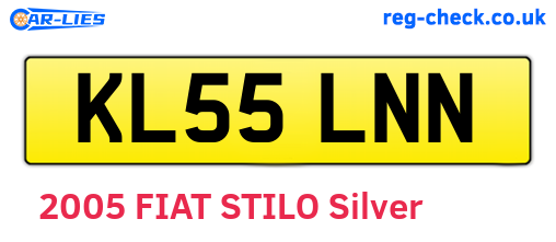 KL55LNN are the vehicle registration plates.