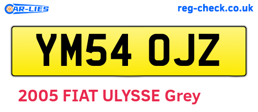 YM54OJZ are the vehicle registration plates.