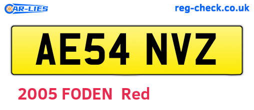 AE54NVZ are the vehicle registration plates.