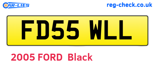 FD55WLL are the vehicle registration plates.