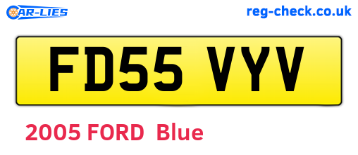 FD55VYV are the vehicle registration plates.
