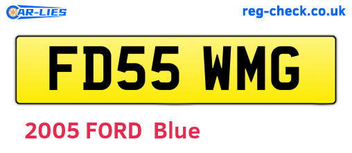 FD55WMG are the vehicle registration plates.