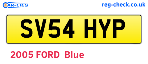 SV54HYP are the vehicle registration plates.