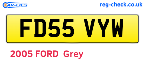 FD55VYW are the vehicle registration plates.