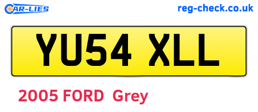 YU54XLL are the vehicle registration plates.