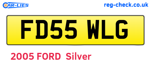 FD55WLG are the vehicle registration plates.
