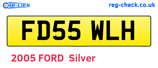 FD55WLH are the vehicle registration plates.