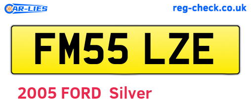 FM55LZE are the vehicle registration plates.