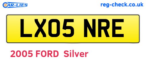 LX05NRE are the vehicle registration plates.