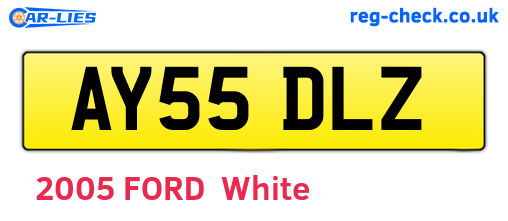 AY55DLZ are the vehicle registration plates.